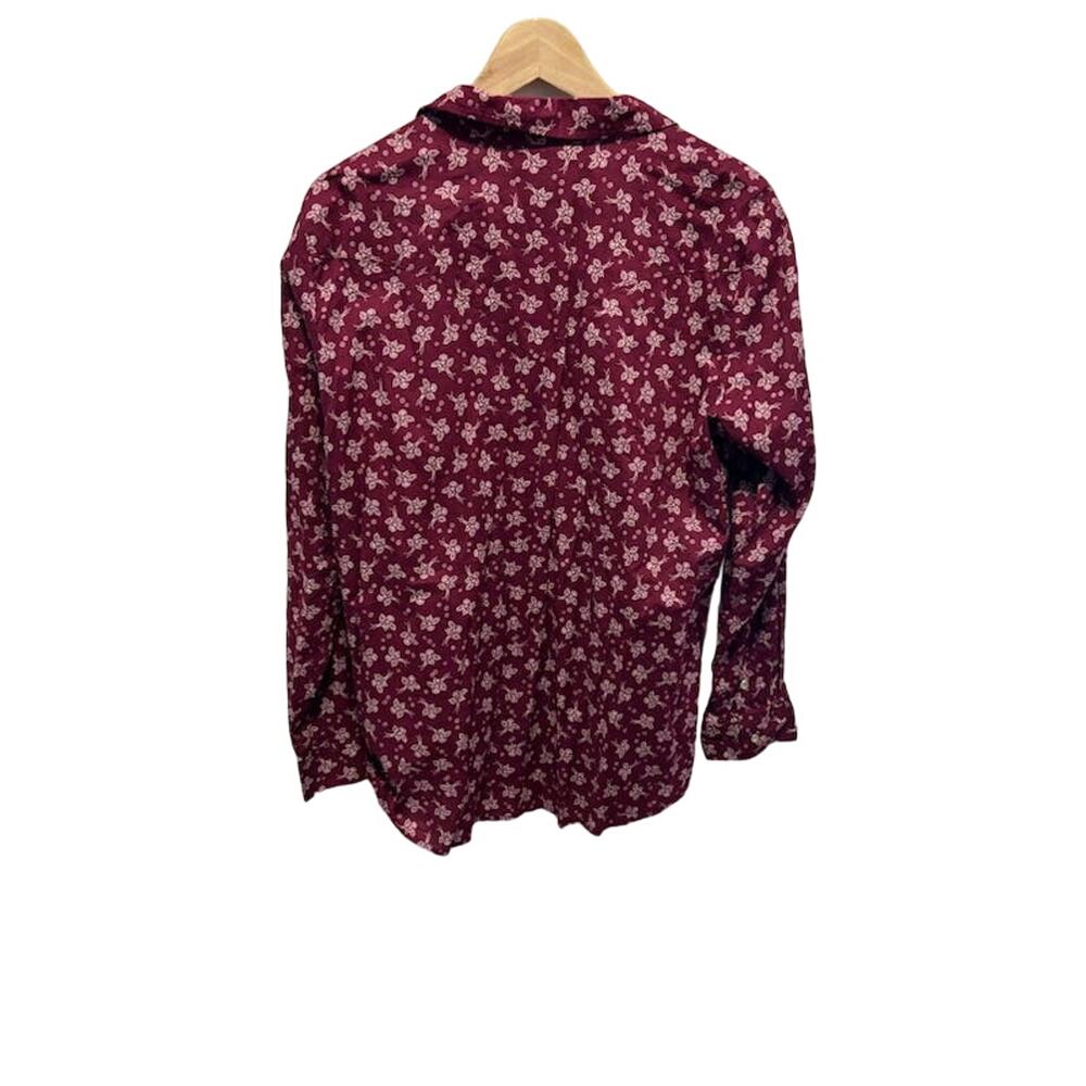 Wrangler Wrancher shirt pearl snap western cowboy cowgirl floral XL red & white - Picture 5 of 6